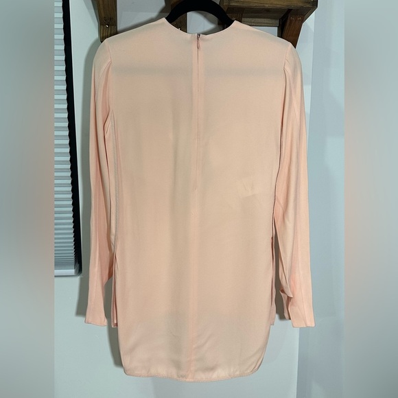 NWT Marni Pale Peach Crew Neck Blouse High Low Hem Cut Out Cuff IT 38 (US 2) - Picture 4 of 16